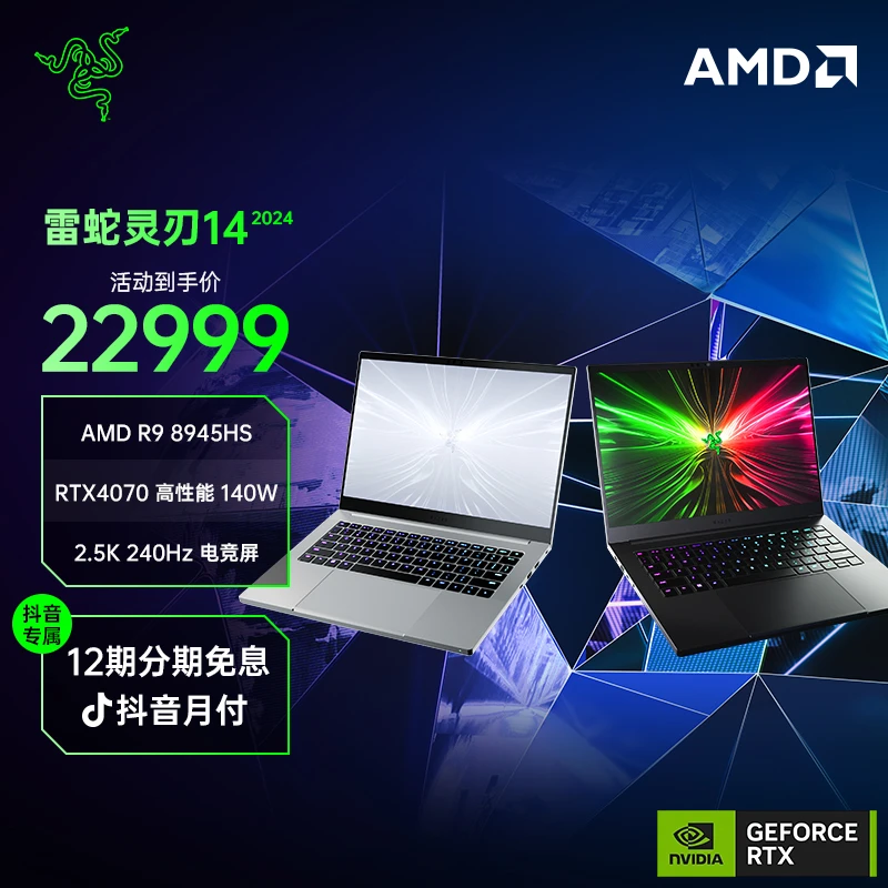 雷蛇灵刃14 锐龙版 2024 14英寸 轻薄高性能游戏本 办公设计师