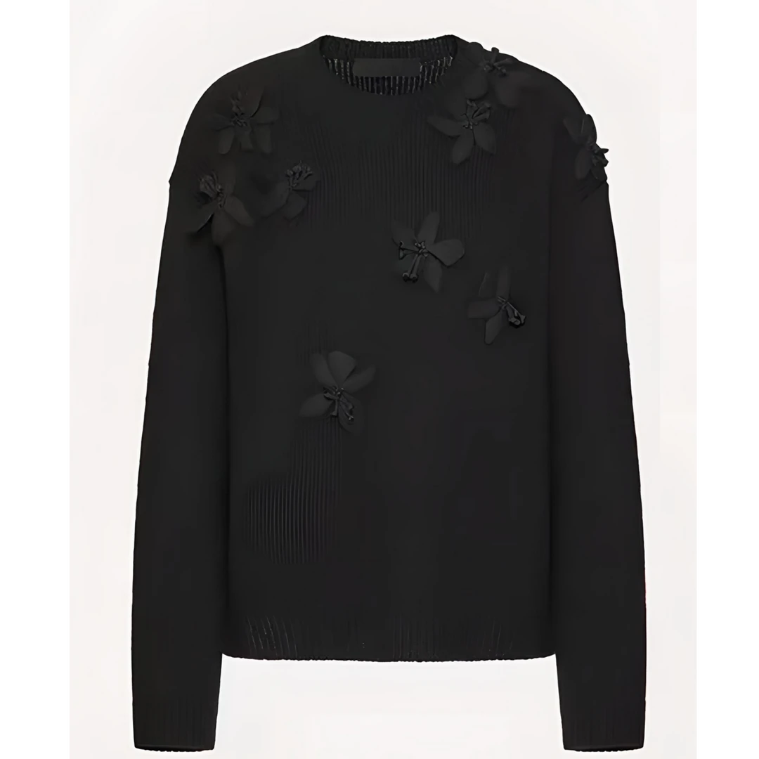 AugNine珍藏立体花瓣复古羊毛衫