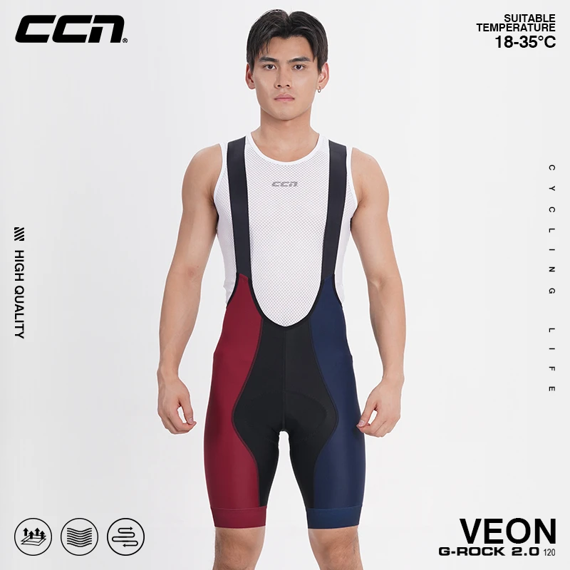 CCN男式夏季背带骑行裤公路车骑行短裤山地车自行车骑行服单车裤