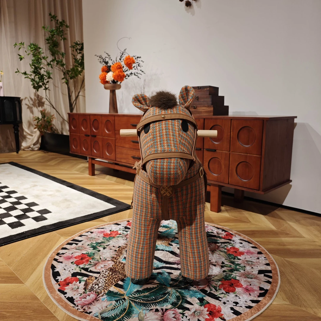 【Galn+】网红儿童凳摇摇小马生日礼物滑轮马饰品落地摆件