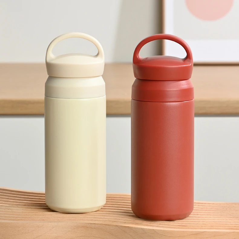 简约304不锈钢咖啡杯手提户外随行礼品杯学生保温杯元素杯大容量