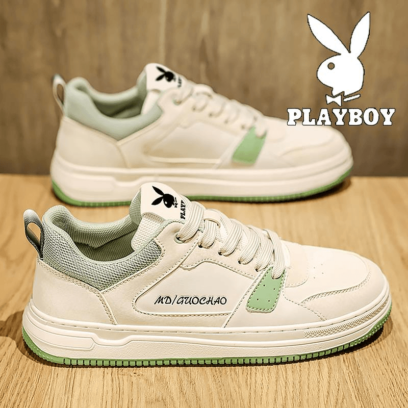 PLAYBOY男鞋春秋新款青少年小白鞋男款潮流百搭运动休闲低帮板鞋