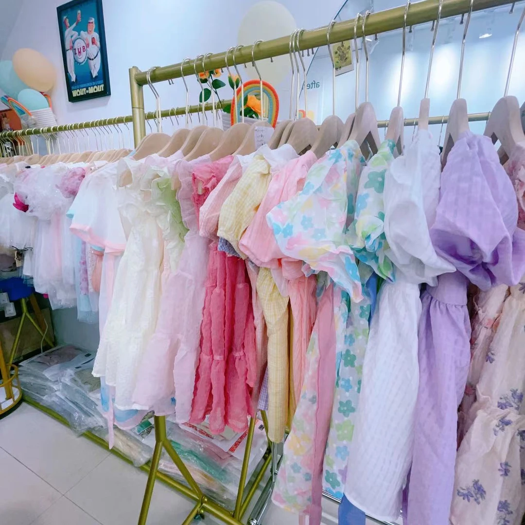 【裙子链接】女童连衣裙夏装2023新款女孩夏季纱纱裙印花棉布裙公主