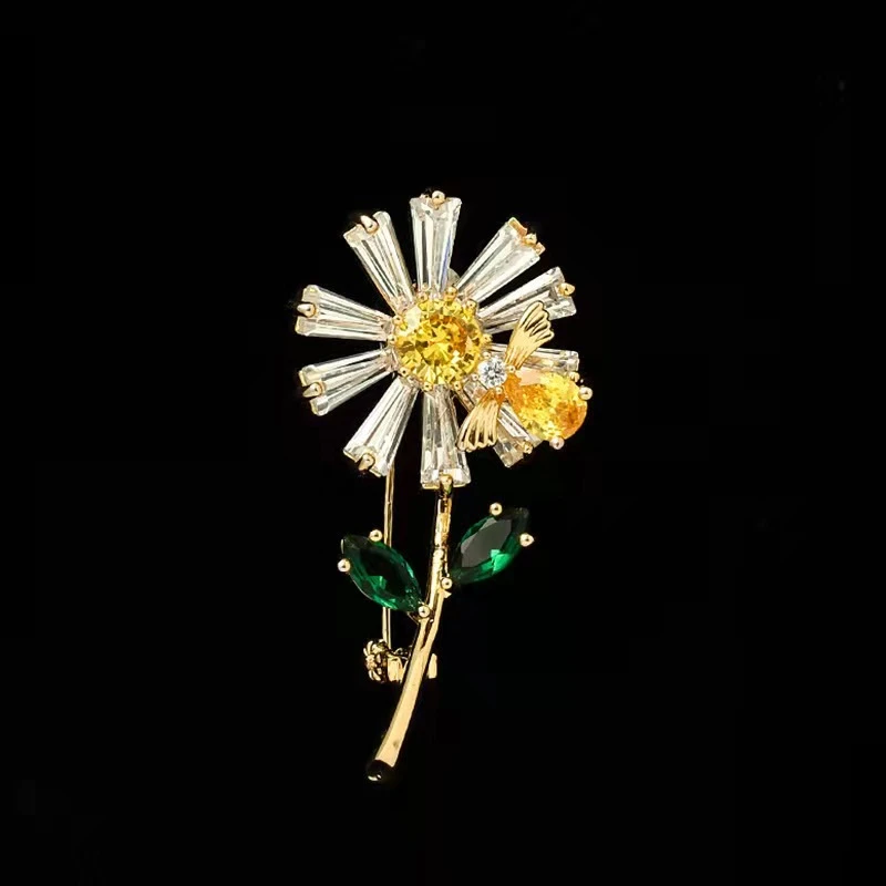 【米拉推荐】ML089-蜜蜂向日葵胸针