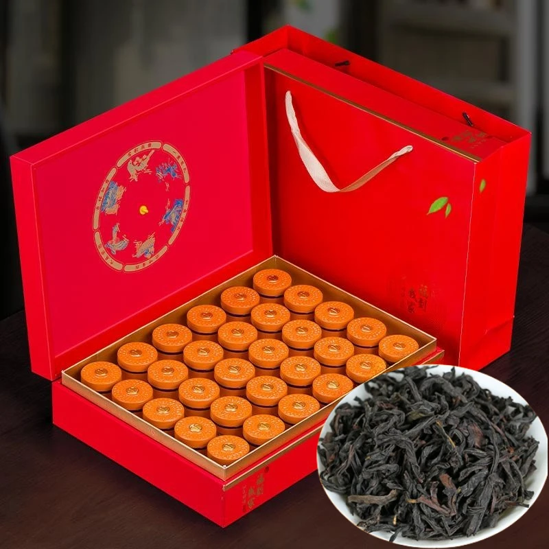 武夷茶叶浓香型大红袍岩茶礼盒装高档礼物过年过节送长辈亲戚礼品