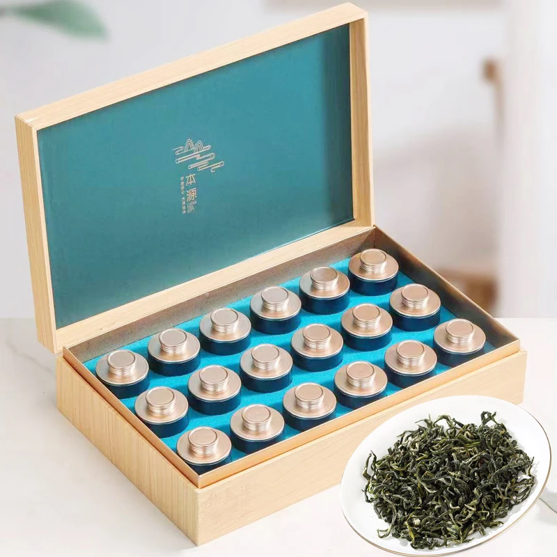 明前新茶高山碧螺春花果香绿茶小罐装茶叶散茶礼盒包装春节礼品茶