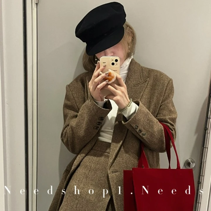 NeedShop1【店主私藏】双色羊毛呢西服套装