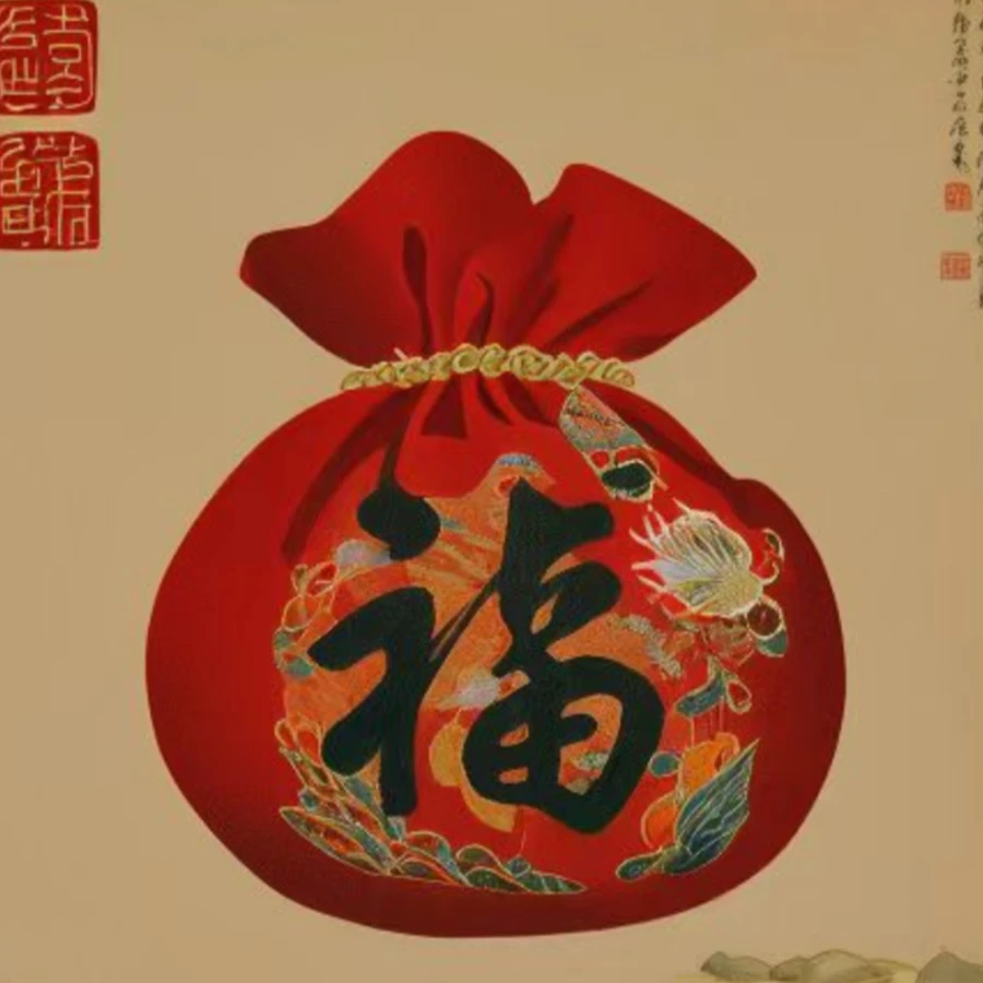 杨成才老师真人真迹书画轴 【鸿运当头】