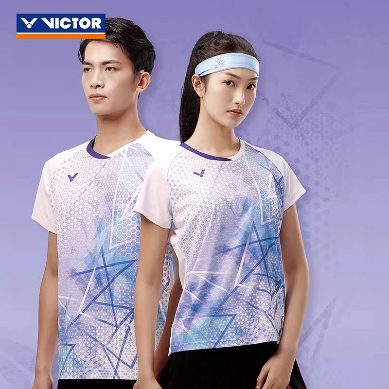 VICTOR/威克多T-40001羽毛球服 大赛服球星同款速干针织运动短袖