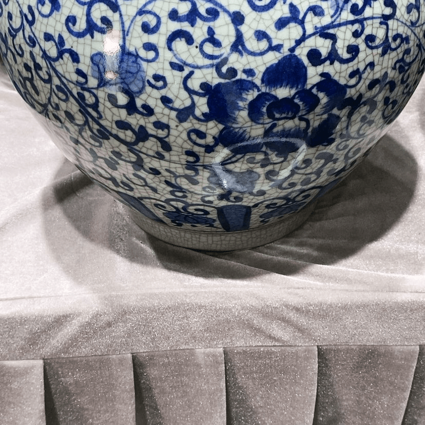 【闪购商品】陶瓷瓶维**白169号58高青花缠枝莲一个
