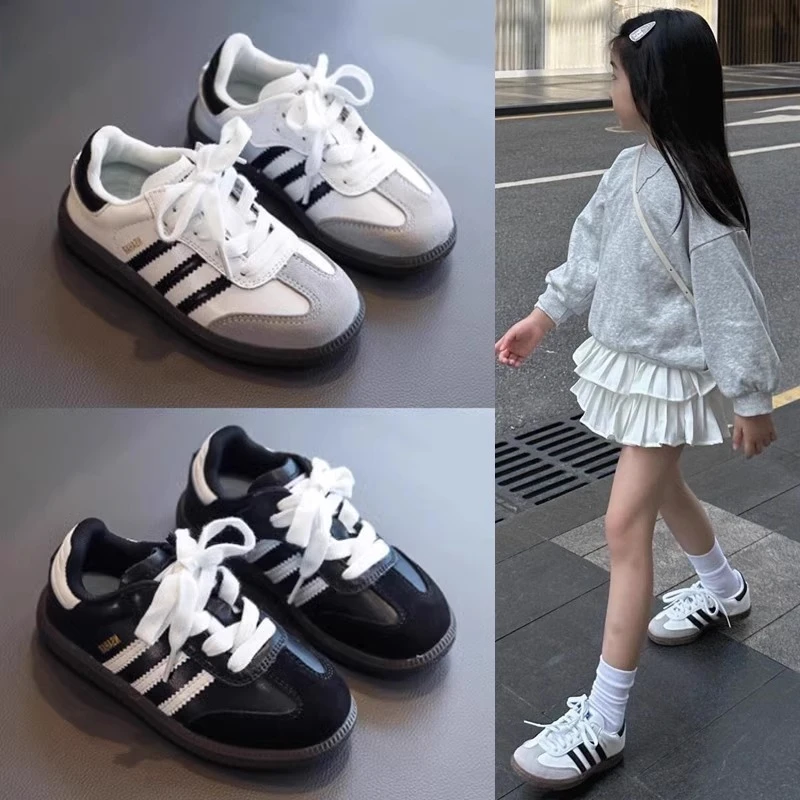 ABC女童运动鞋春秋2025新款儿童德迅鞋中大童板鞋男童休闲阿甘鞋