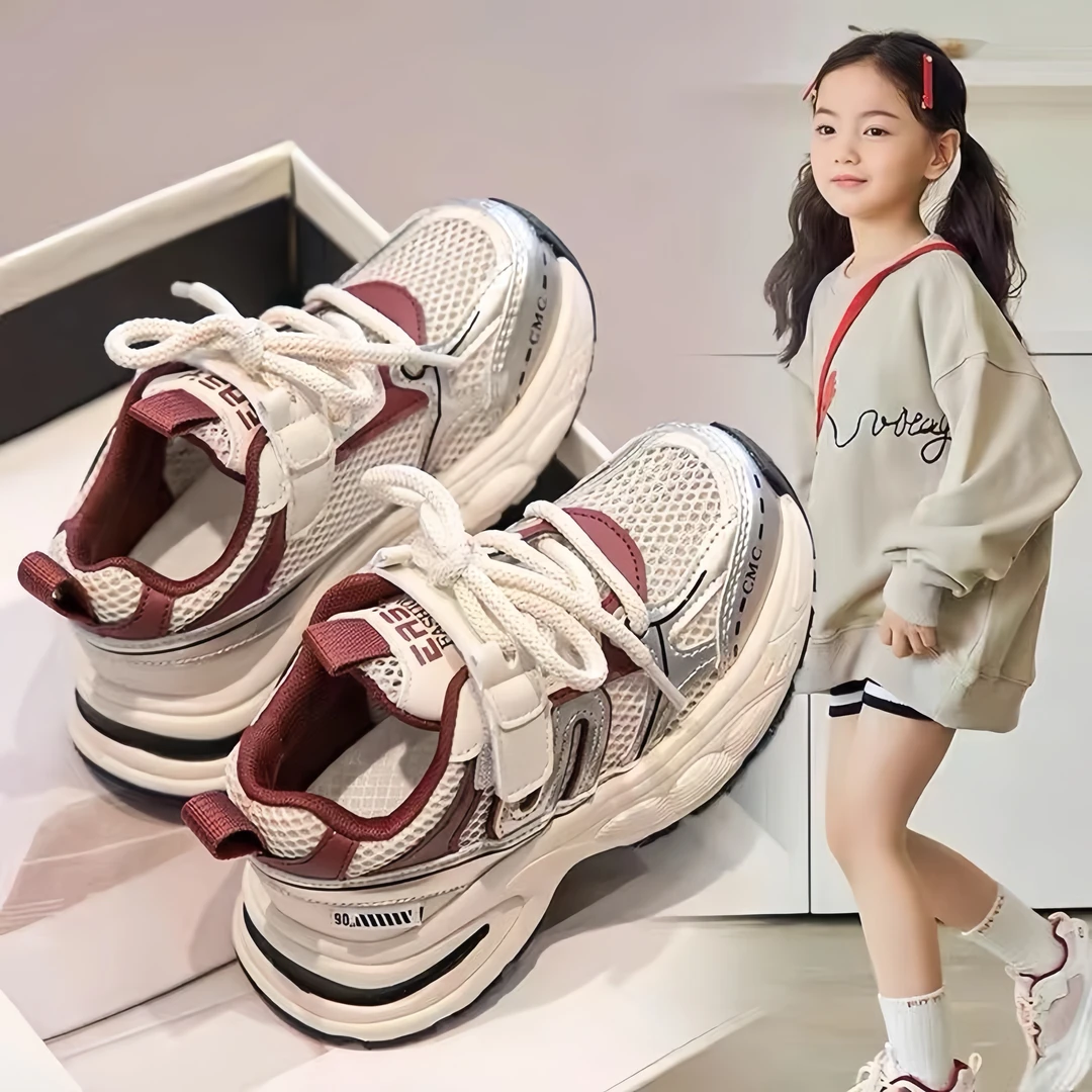 ABC儿童运动鞋2024男童网面老爹鞋透气春秋女童鞋子百搭休闲鞋子