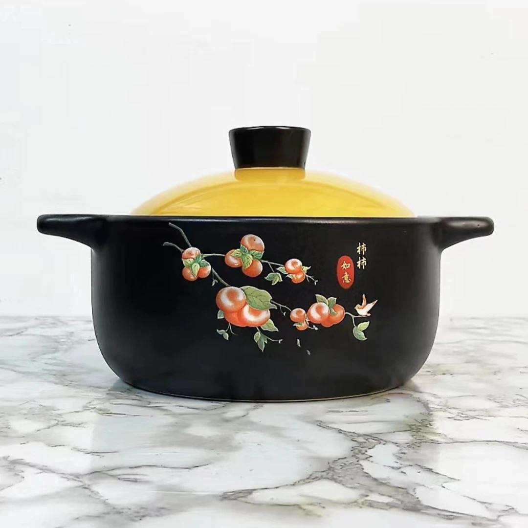 【新人钜惠】柿柿如意煲仔饭米线煮粥汤炖肉耐高温陶瓷砂锅手工g