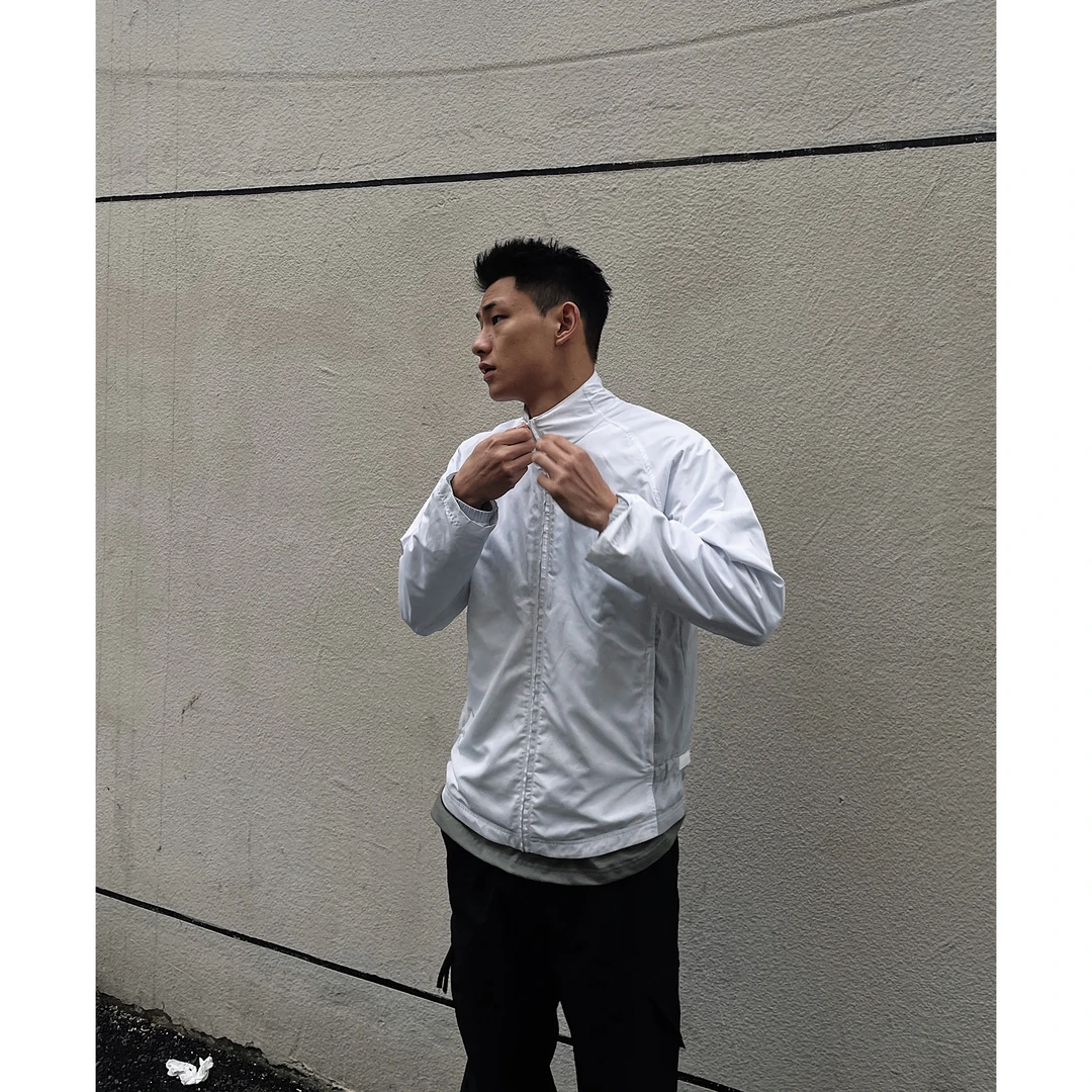 GTAL夏季美式休闲立领防晒服夹克户外运动轻薄纯色撞色长袖外套