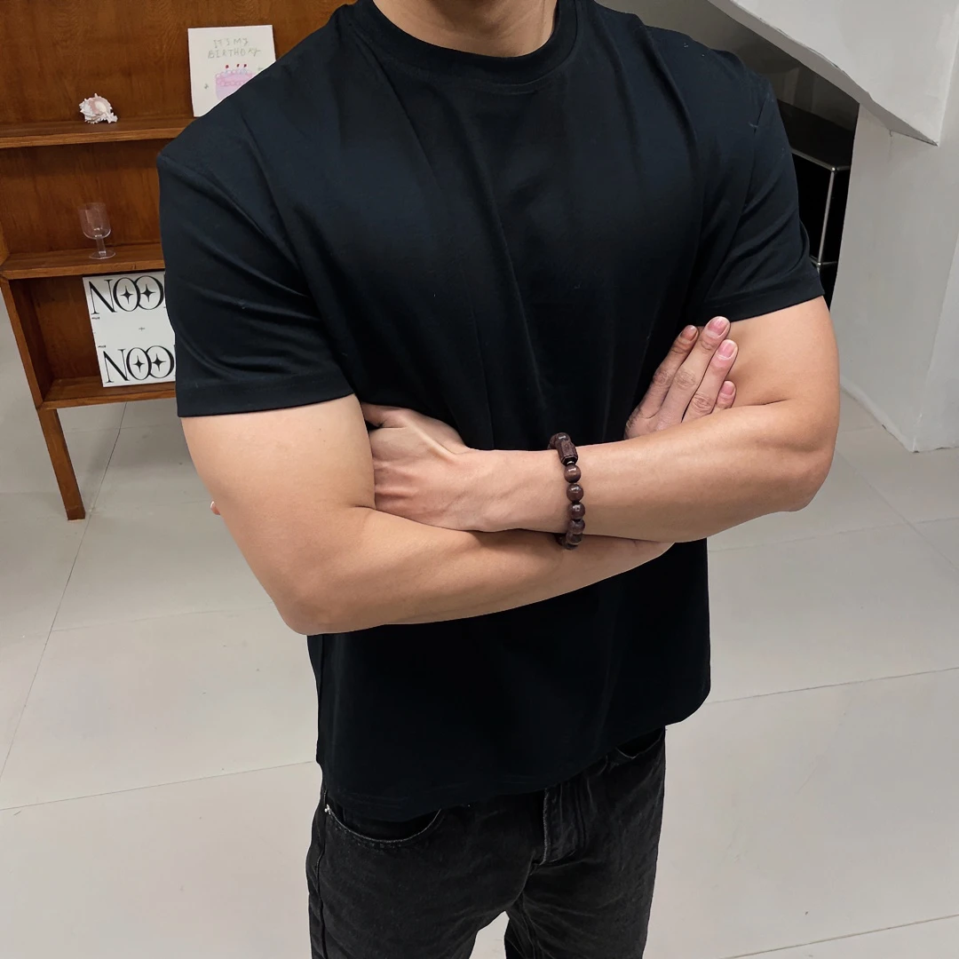 GTAL美式休闲T纳维亚科技面料健身运动冰皮速干弹力短袖黑皮穿搭