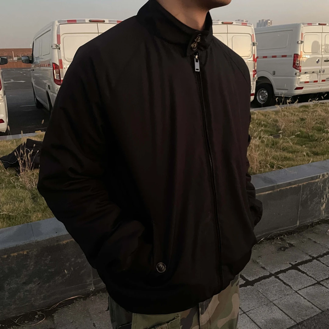 GTAL美式哈林顿老钱风夹克复古休闲工装棉衣外套立领机车防风夹克