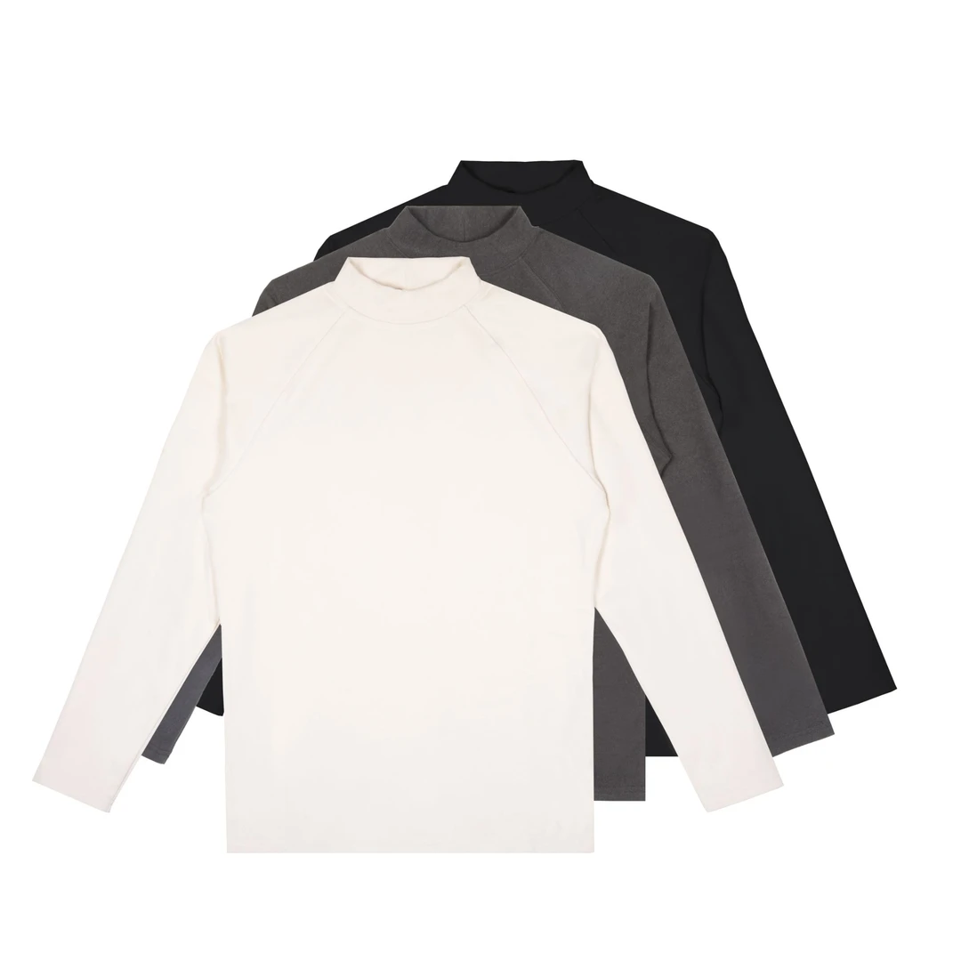 GTAL美式德绒打底衫秋冬保暖内搭半高领T恤纯色长袖内衣男士上衣