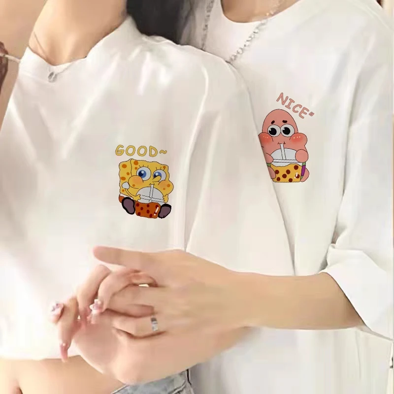 【两件装】不一样的情侣装夏装2024新款roora高级感半袖T恤套装潮牌