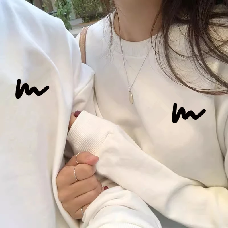 秋冬季卫衣男慵懒风加绒保暖情侣衣服复古潮牌设计感休闲简约打底