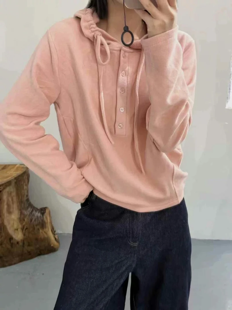 杨杨 秋冬之新款连帽卫衣女时尚休闲显瘦百搭上衣潮