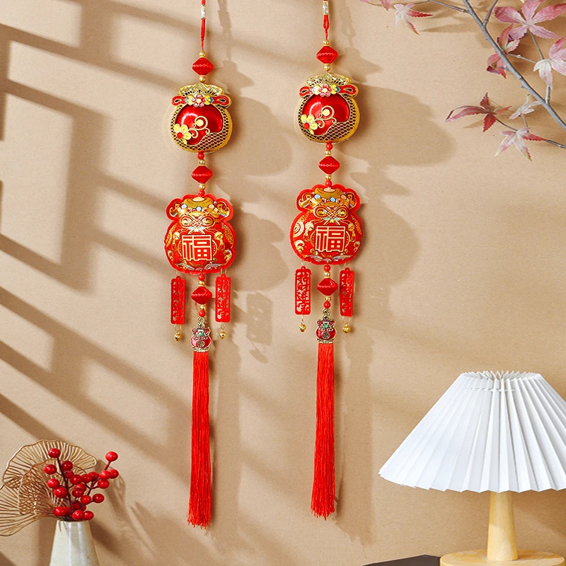 2026新年滴油丝光钱袋年年有余春节挂件