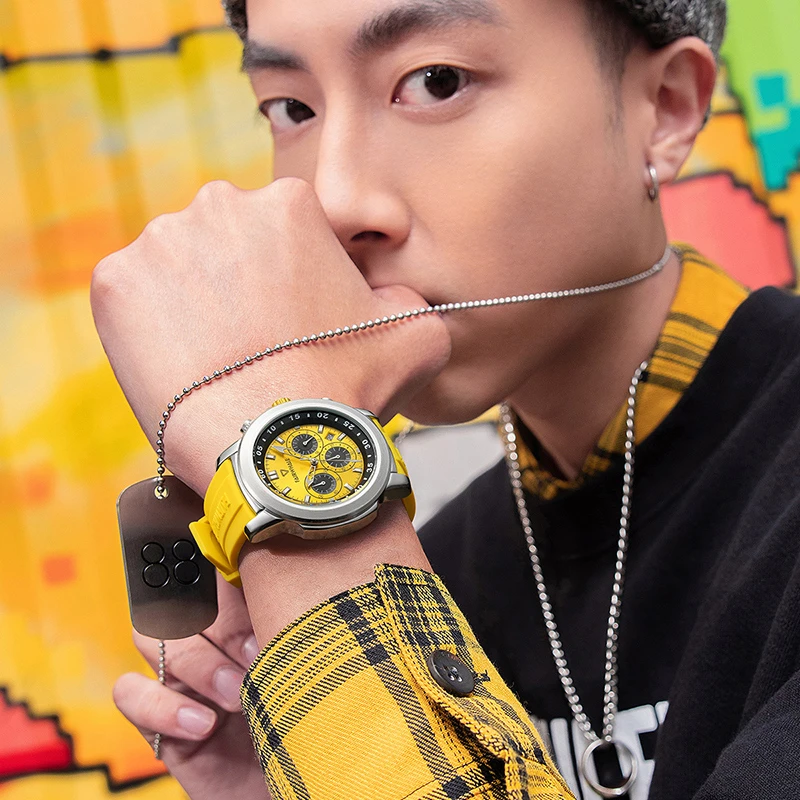 马克华菲手表男士多功能学生石英表韩版时尚夜光防水男腕表5520