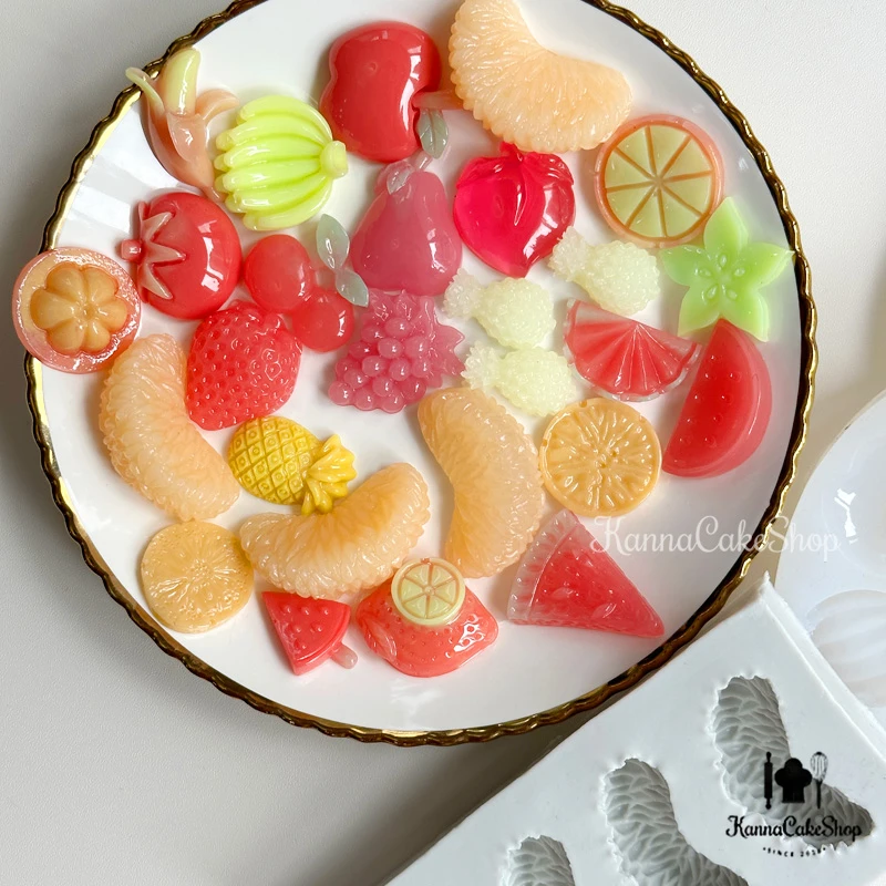 水果硅胶模具 烘焙模具 水果蜡烛模具滴胶模具 diy水果模具橘子