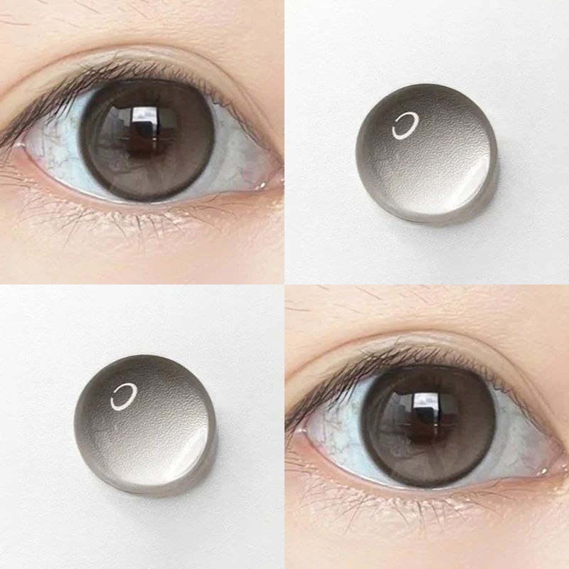 眸可半年抛蜜桃可可美瞳2片装大小直径新款高颜值隐形眼镜纯欲女