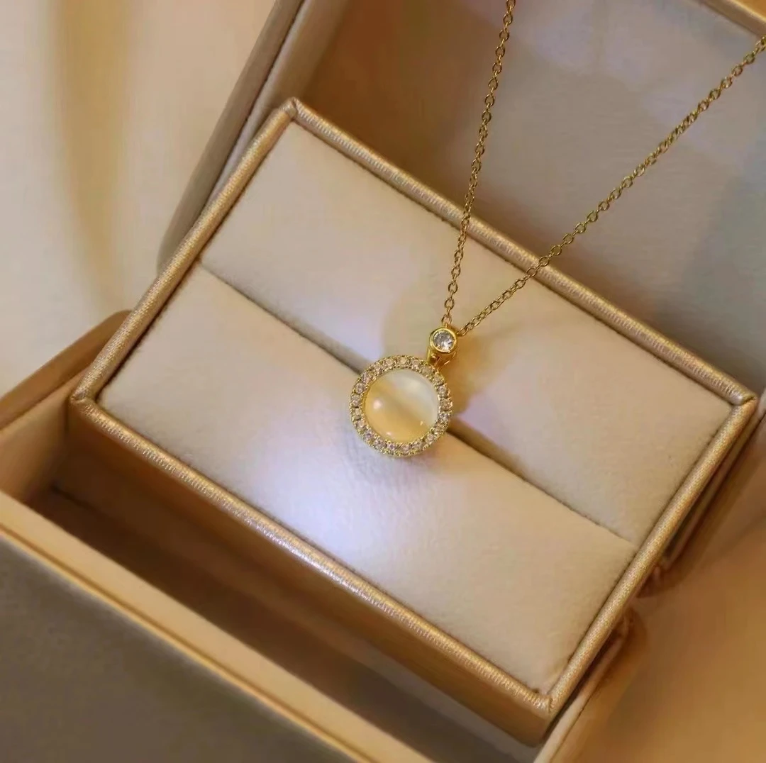 铁合金项链 【西藏包邮】时来运转猫眼石、灵动香包项链