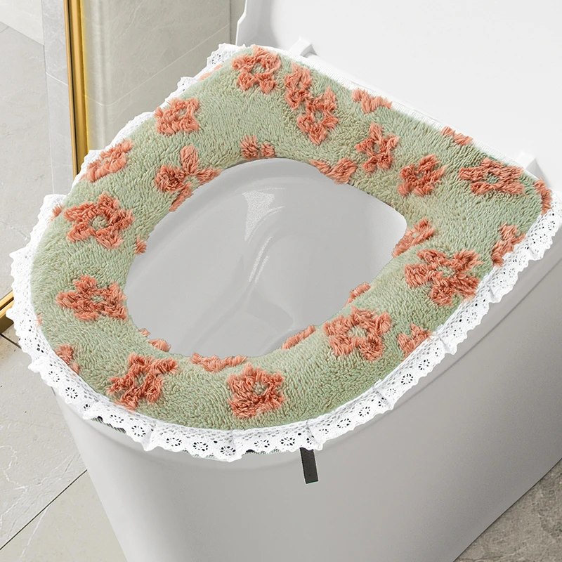 【居家太太】花边家用坐便套毛绒拉链免洗变温加绒过冬神器马桶垫