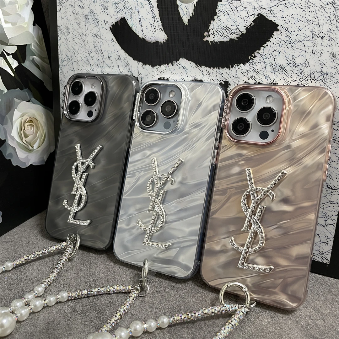 复古银色华为苹果15手机壳iPhone14个性13奢华潮牌12链条女mate60