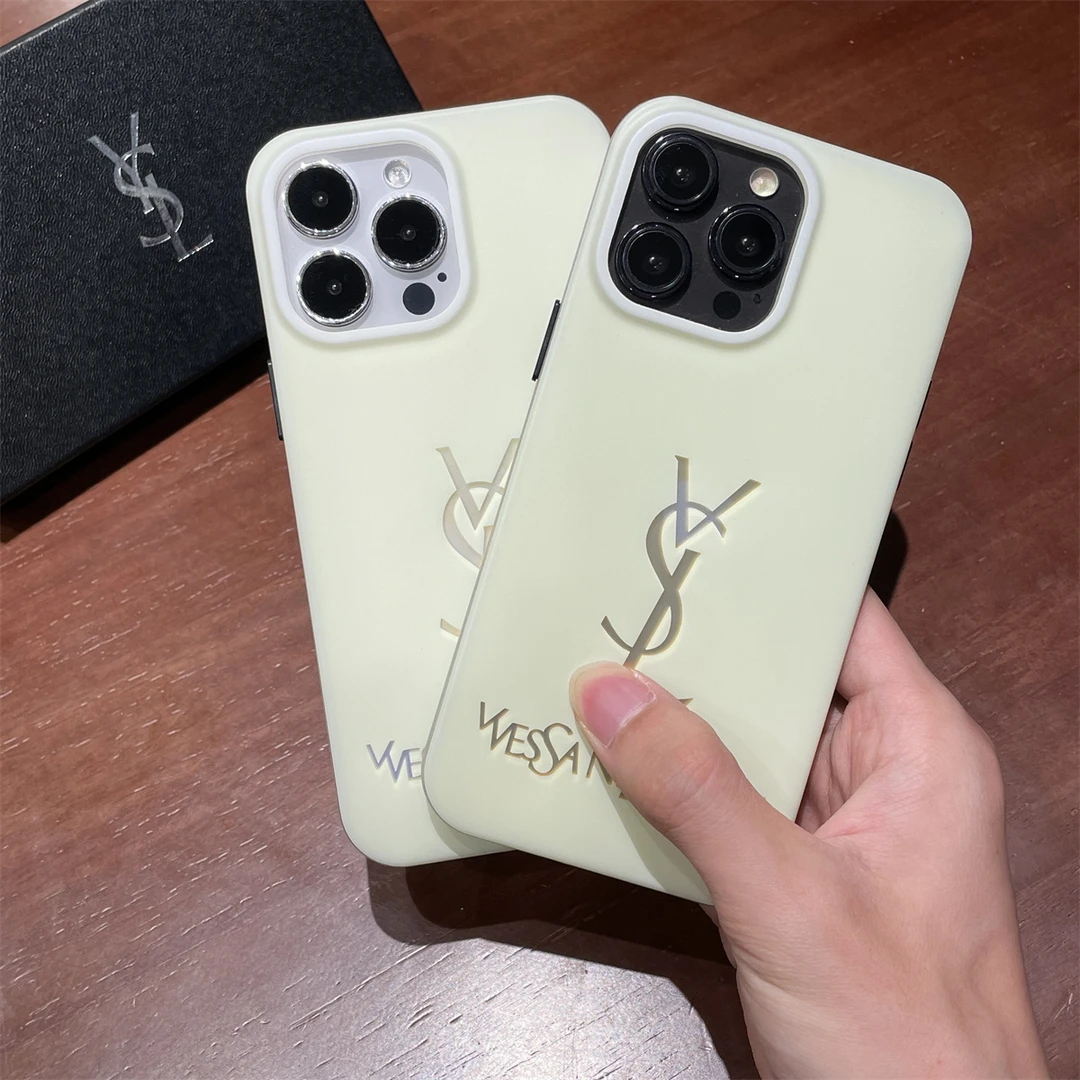 轻奢苹果15promax手机壳磨砂iPhone13/14圣罗兰欧美12高级镭射/11