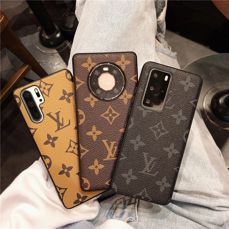 华为mate60pro手机壳p60新款60大牌50pro奢华40Pro老花皮质p50pro