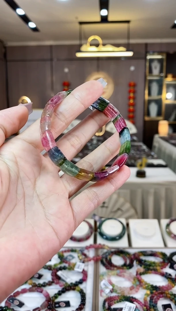 【闪购商品】碧玺西瓜镯牌未镶嵌（多样性发一条）H