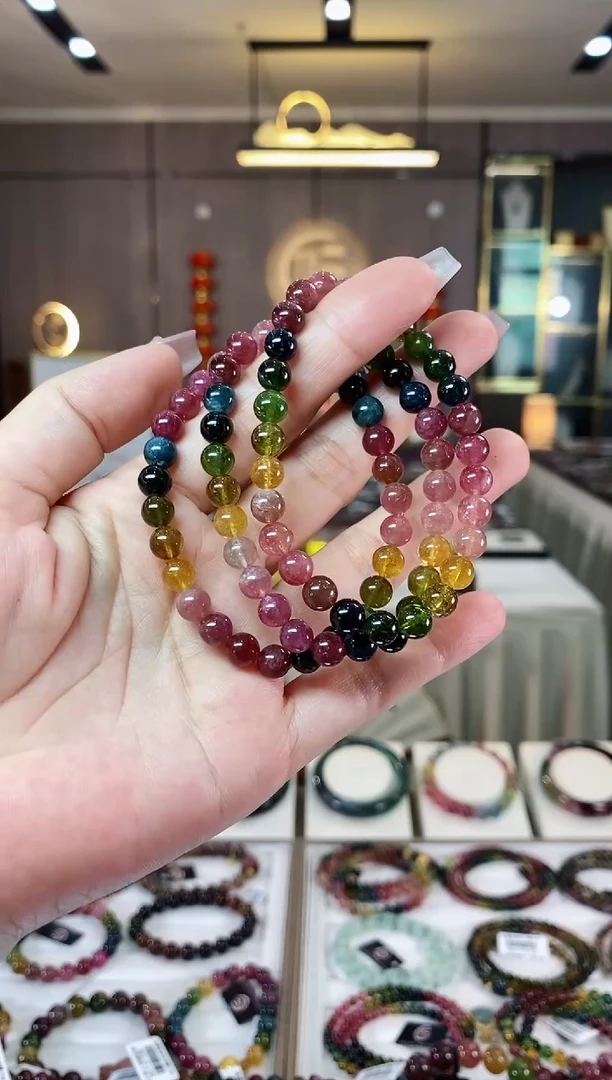 【闪购商品】碧玺单圈手串6mm+未镶嵌（多样性发一条）H