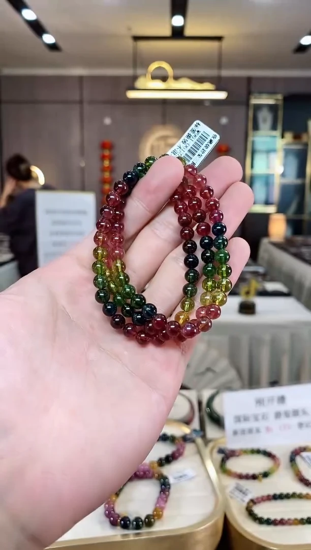 【闪购商品】碧玺收藏级三圈手串6mm+未镶嵌（多样性发一条）X