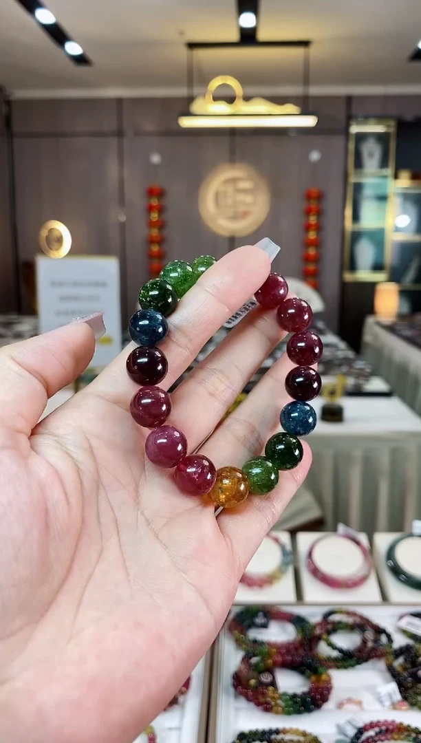 【闪购商品】碧玺单圈手串11mm+未镶嵌（多样性发一条）H