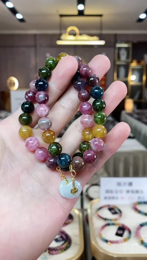 【闪购商品】碧玺单圈手串9mm+未镶嵌（多样性发一条） X