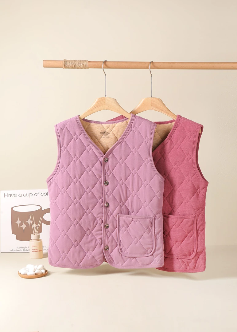 2024秋冬新款坎肩防风防寒加绒保暖超轻女款V领棉马甲内外穿