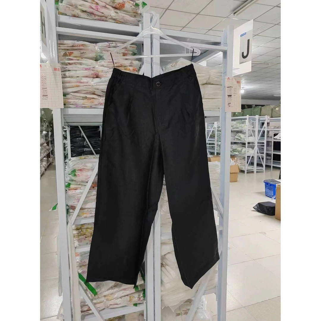 桑蚕丝直筒裤子93701