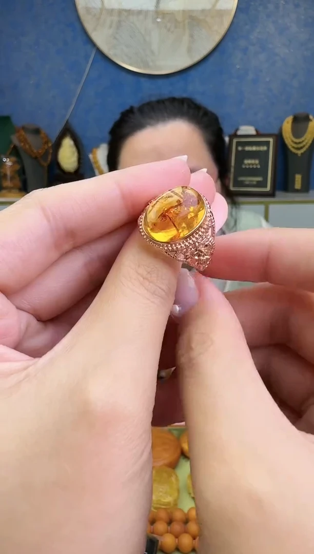 【闪购商品】琥珀珠宝奇石银S925镶嵌