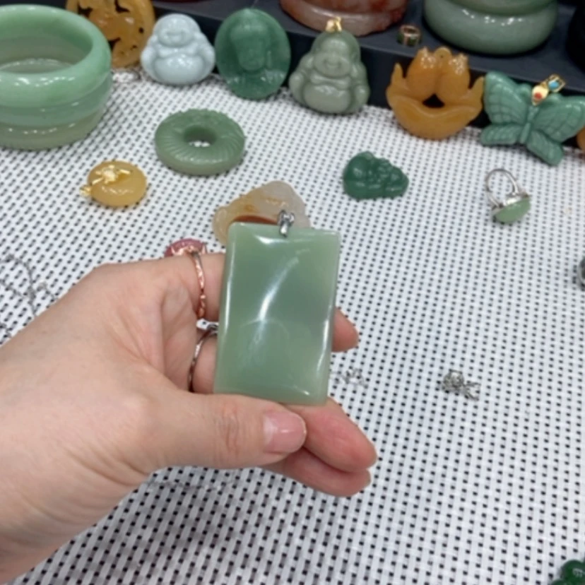 【闪购商品】和田玉（碧玉）颈饰银S925镶嵌