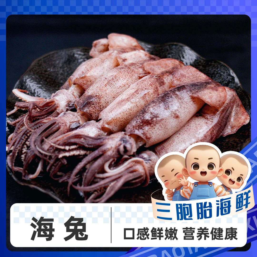【三胞胎海鲜】美味新鲜全籽海兔含保护冰10只/包 *5（到手总共50只）