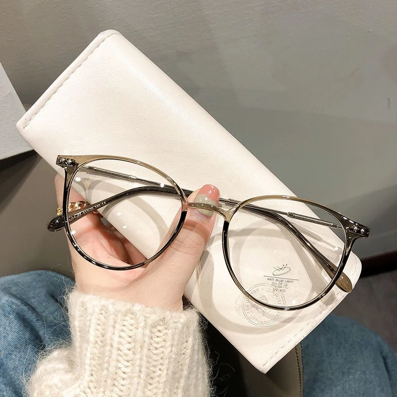 新款显脸小近视眼镜女学生可配有度数散光椭圆形网红眼睛框架男