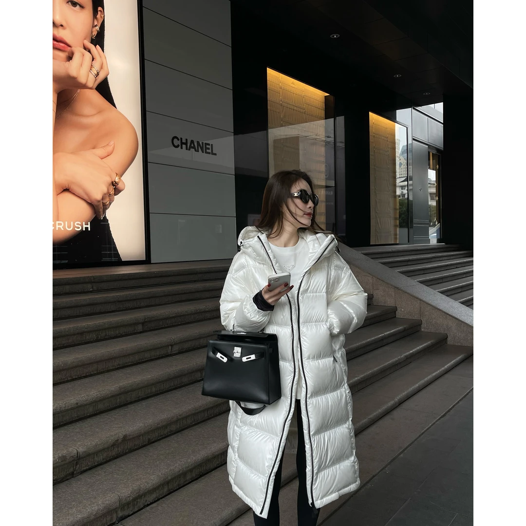 【大白咩BWR】"墨西哥白乌木"冬季气质长款羽绒服1806