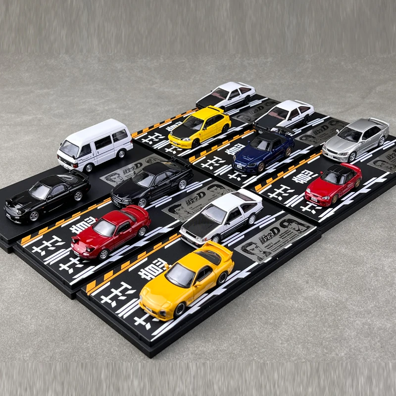 现货日本动漫社1:64头文字D AE86 RX-7本田NSX三菱EVO尼桑GTR车模