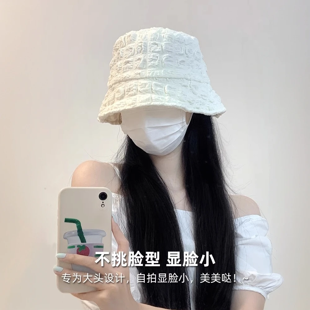 露思同款渔夫帽女春夏季素颜遮脸水桶帽防晒遮阳太阳帽子盆帽潮