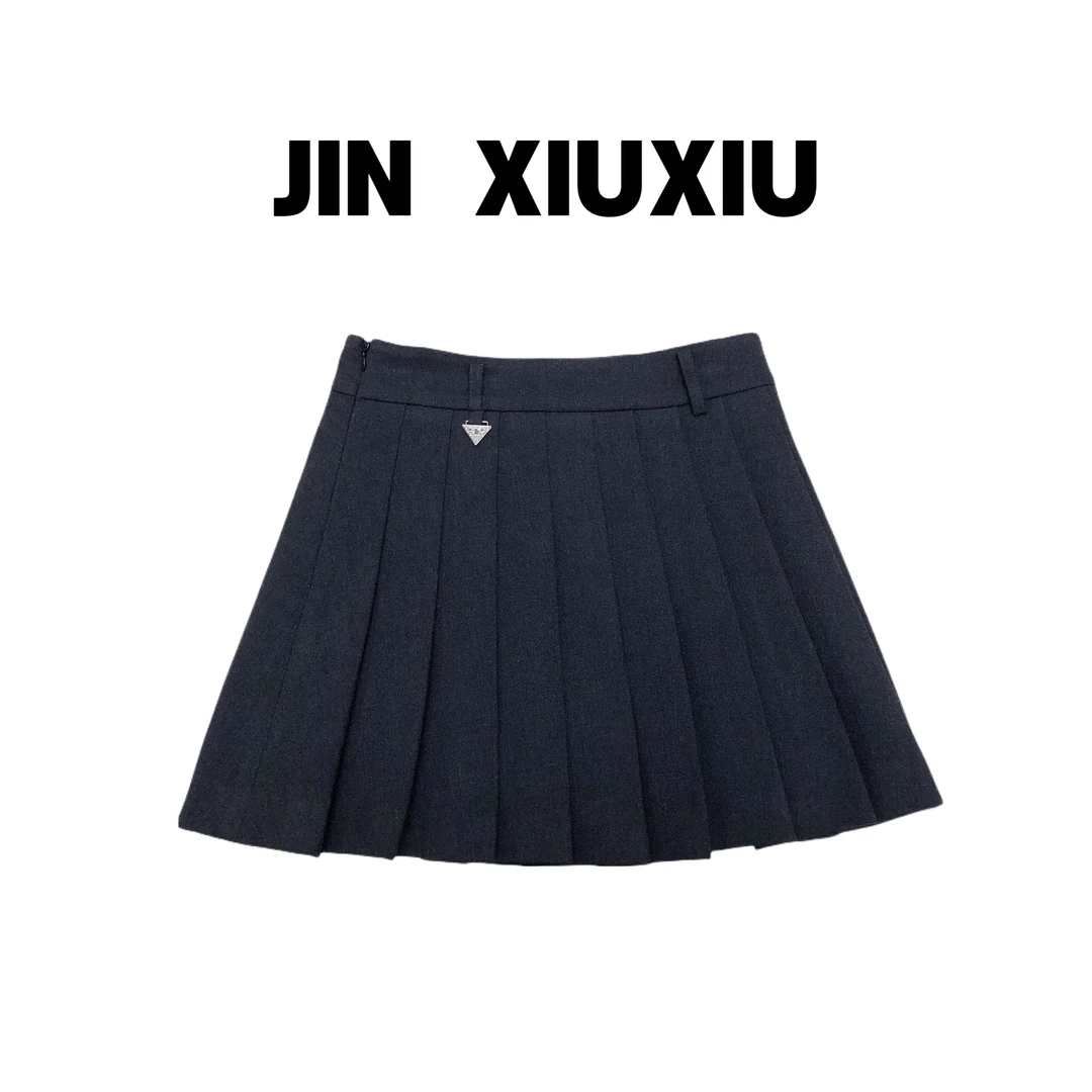 【金秀秀】918韩国东大门新款秋冬半身百褶裙