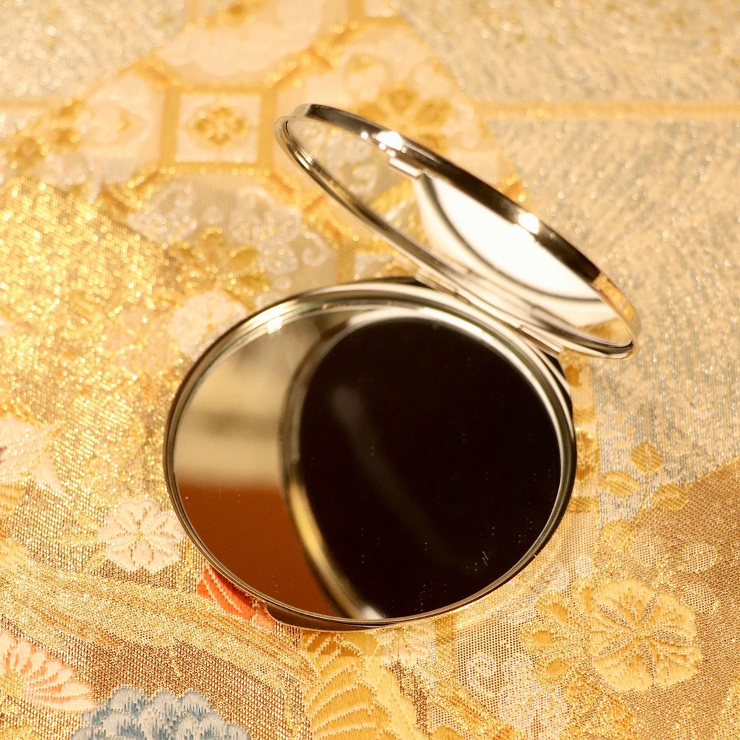 精美漆器蝴蝶螺钿小镜子便携化妆镜