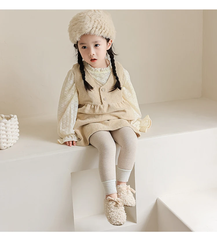 女童加绒打底裤秋冬款加厚儿童洋气外穿女宝宝冬季一体绒保暖长裤